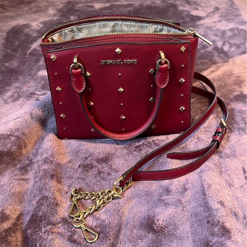 Michael Kors Studded leather satchel
